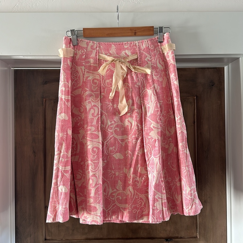Elie Tahari Pink and white pleated skirt - Picture 9 of 16